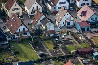 Waldstr à Kandel dans le département Rhénanie-Palatinat, Allemagne depuis l'avion