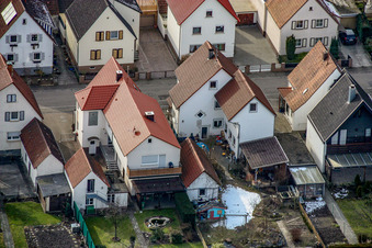 Waldstr à Kandel dans le département Rhénanie-Palatinat, Allemagne vue du ciel