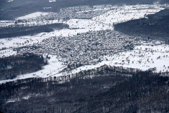 Vue oblique de Quartier Spessart in Ettlingen dans le département Bade-Wurtemberg, Allemagne