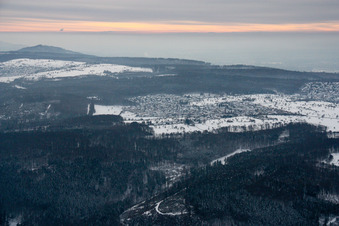 Vue aérienne de Du nord à le quartier Schöllbronn in Ettlingen dans le département Bade-Wurtemberg, Allemagne