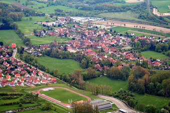 Quartier Altenstadt in Wissembourg dans le département Bas Rhin, France hors des airs