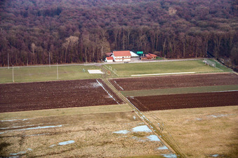 Vue aérienne de Terrains de sport TSV 1908 Freckenfeld à Freckenfeld dans le département Rhénanie-Palatinat, Allemagne