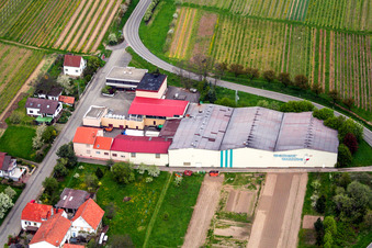 Vue aérienne de Domaine viticole Wissing à Oberotterbach dans le département Rhénanie-Palatinat, Allemagne