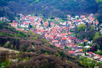 Vue aérienne de Vue sur le village à Dörrenbach dans le département Rhénanie-Palatinat, Allemagne