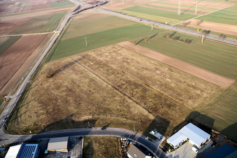 Vue aérienne de Anneau Nord à Rülzheim dans le département Rhénanie-Palatinat, Allemagne