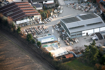 Vue aérienne de Pierres naturelles de Friedebach à Rheinzabern dans le département Rhénanie-Palatinat, Allemagne
