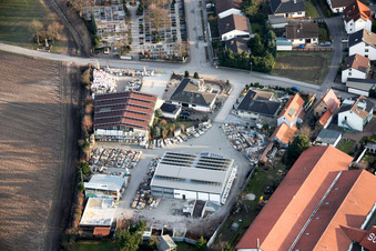 Vue aérienne de Pierres naturelles de Friedebach à Rheinzabern dans le département Rhénanie-Palatinat, Allemagne