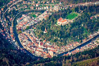 Photographie aérienne de Château Neuenbürg à Neuenbürg dans le département Bade-Wurtemberg, Allemagne