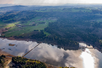 Photographie aérienne de Zellsee à le quartier Paterzell in Wessobrunn dans le département Bavière, Allemagne