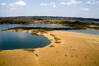 Vue aérienne de Rive sud à Ammersee dans le département Bavière, Allemagne