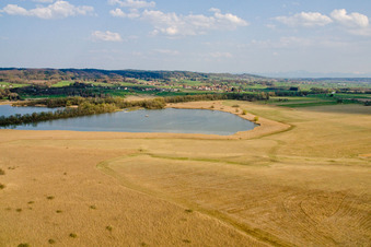 Vue aérienne de Réserve ornithologique Ammersee-Rive Sud à Ammersee dans le département Bavière, Allemagne