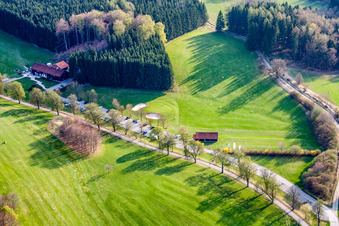 Vue aérienne de Club de golf Tutzing eV à le quartier Traubing in Tutzing dans le département Bavière, Allemagne