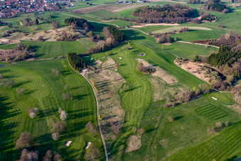 Photographie aérienne de Terrains de golf Golf Club Tutzing à le quartier Traubing in Tutzing dans le département Bavière, Allemagne