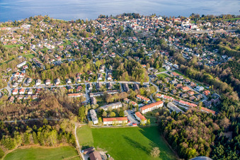 Vue aérienne de Au Bareisl à Tutzing dans le département Bavière, Allemagne