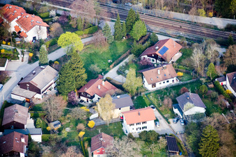 Vue aérienne de Rue Bockmayr à Tutzing dans le département Bavière, Allemagne