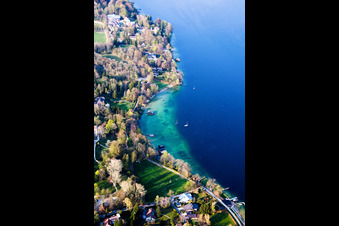 Photographie aérienne de Zones riveraines du lac de Starnberg à Tutzing dans le département Bavière, Allemagne