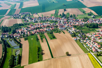 Photographie aérienne de Stundwiller dans le département Bas Rhin, France