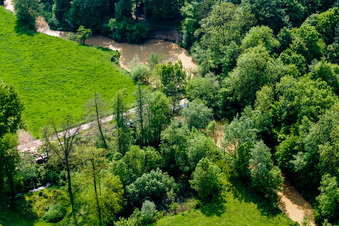 Niederrœdern dans le département Bas Rhin, France depuis l'avion