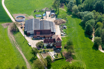 Niederrœdern dans le département Bas Rhin, France vue du ciel