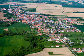 Niederrœdern dans le département Bas Rhin, France vue d'en haut
