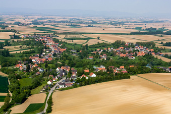 Vue aérienne de Eberbach-Seltz dans le département Bas Rhin, France