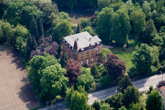 Vue aérienne de Lauterbourg dans le département Bas Rhin, France
