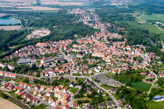 Lauterbourg dans le département Bas Rhin, France d'en haut