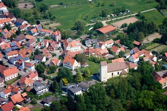 Lauterbourg dans le département Bas Rhin, France vue d'en haut