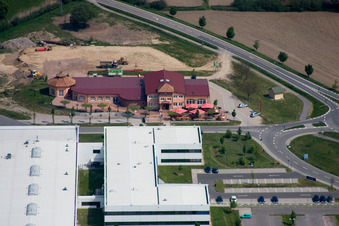 Vue aérienne de Brasserie à Hagenbach dans le département Rhénanie-Palatinat, Allemagne