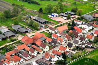Saarstraße à Kandel dans le département Rhénanie-Palatinat, Allemagne depuis l'avion
