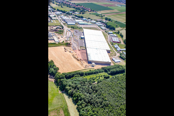Image drone de Nouveau centre logistique à Horstring à le quartier Minderslachen in Kandel dans le département Rhénanie-Palatinat, Allemagne