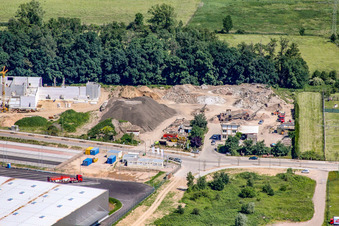 Photographie aérienne de Terrassements et démolition Gaudier à le quartier Minderslachen in Kandel dans le département Rhénanie-Palatinat, Allemagne