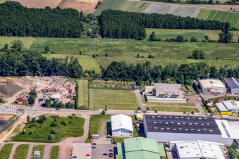 Vue aérienne de Horstring à le quartier Minderslachen in Kandel dans le département Rhénanie-Palatinat, Allemagne