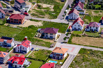 Vue d'oiseau de Sur la haute piste à Kandel dans le département Rhénanie-Palatinat, Allemagne