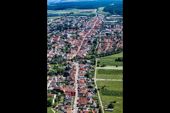 Vue aérienne de Route de la Saarstraße à Kandel dans le département Rhénanie-Palatinat, Allemagne