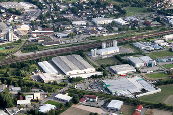 Vue aérienne de Zone industrielle Franz-John-Straße à Achern dans le département Bade-Wurtemberg, Allemagne