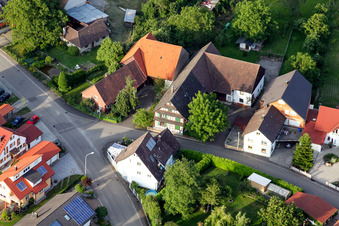 Vue aérienne de Chemin des Tilleuls à le quartier Sand in Willstätt dans le département Bade-Wurtemberg, Allemagne