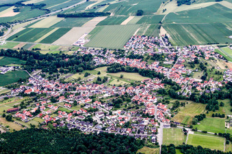 Photographie aérienne de Scheibenhard dans le département Bas Rhin, France