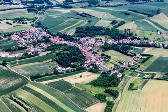 Niederlauterbach dans le département Bas Rhin, France d'en haut