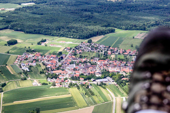 Photographie aérienne de Niederlauterbach dans le département Bas Rhin, France