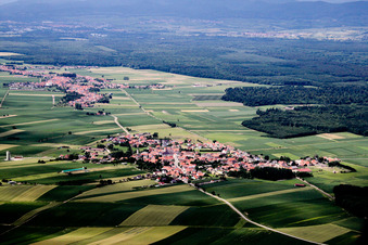 Vue aérienne de Salmbach dans le département Bas Rhin, France