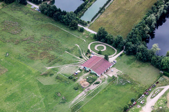 Vue aérienne de Forstfeld dans le département Bas Rhin, France