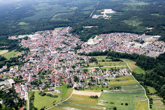 Soufflenheim dans le département Bas Rhin, France d'en haut