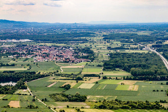 Vue aérienne de Du nord à le quartier Urloffen in Appenweier dans le département Bade-Wurtemberg, Allemagne