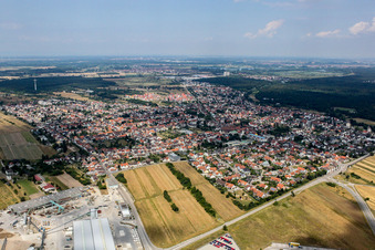 Vue aérienne de Quartier Wiesental in Waghäusel dans le département Bade-Wurtemberg, Allemagne