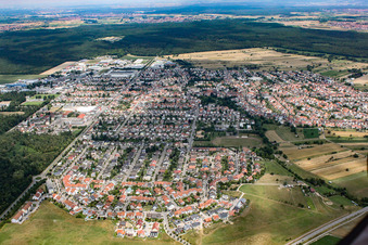 Photographie aérienne de Quartier Kirrlach in Waghäusel dans le département Bade-Wurtemberg, Allemagne