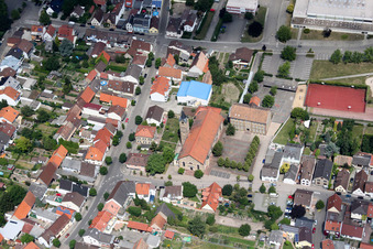 Vue oblique de Quartier Kirrlach in Waghäusel dans le département Bade-Wurtemberg, Allemagne