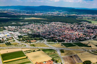 Vue aérienne de Ville du sud à Walldorf dans le département Bade-Wurtemberg, Allemagne
