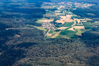 Vue aérienne de De l'ouest à le quartier Lingental in Leimen dans le département Bade-Wurtemberg, Allemagne