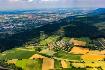 Vue aérienne de Du sud à le quartier Lingental in Leimen dans le département Bade-Wurtemberg, Allemagne